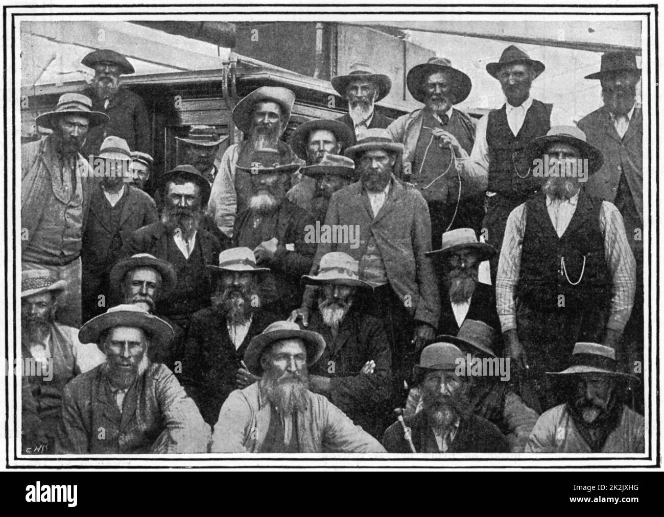 Einige der Cronjes Boer Offiziere an hnde, 1900 erfasst. 2. Burenkrieg 1899-1902. Stockfoto