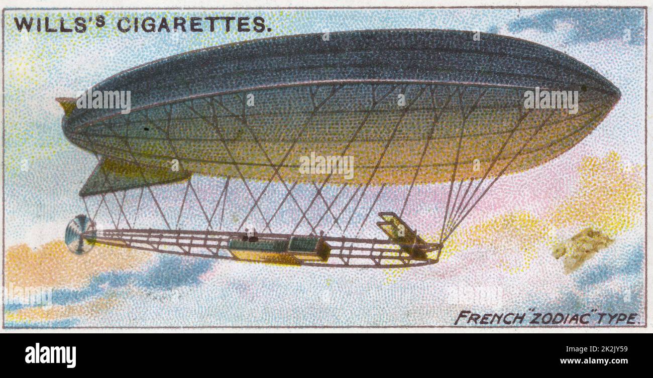 Luftfahrt, 1910: Französische 'Zodiac' Art Luftschiff (Luftschiff) Stockfoto