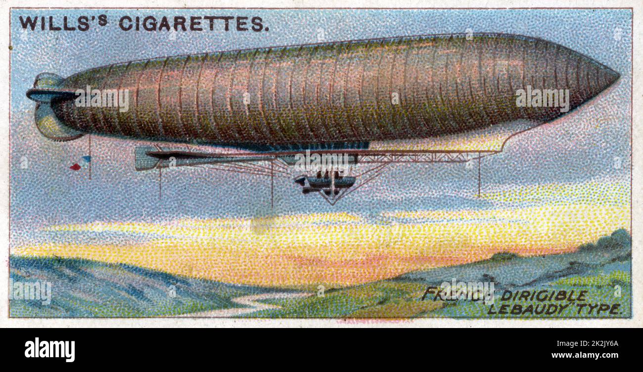 Luftfahrt, 1910: Lebaudy Art Luftschiff. Französische Armee hatte Threeof diese Luftschiffe., 1909 Stockfoto