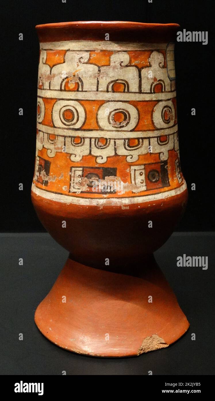 Mixtekischen Terrakotta-Vase, Pueblo Zustand, Cholula, Mexiko. 1000-1521 N. CHR. Stockfoto