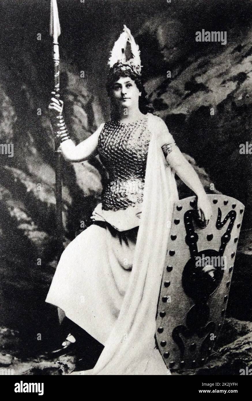 Lilli Lehmann als Brünnhilde in Wagners Der Ring des Nibelungen. Stockfoto