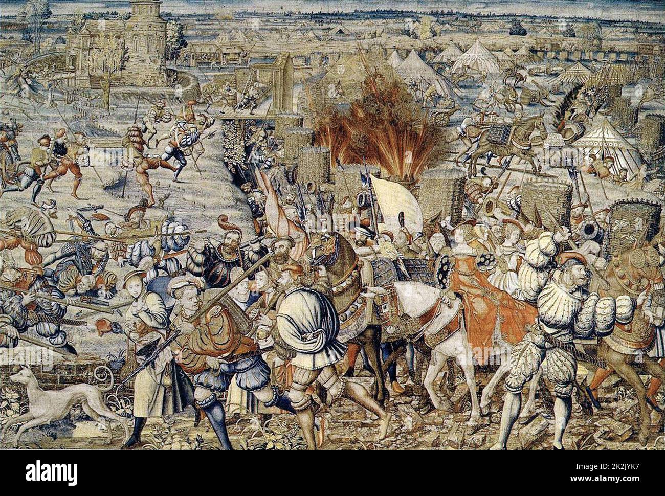 Die Schlacht von Pavia, 24. Februar 1525, war der entscheidende
