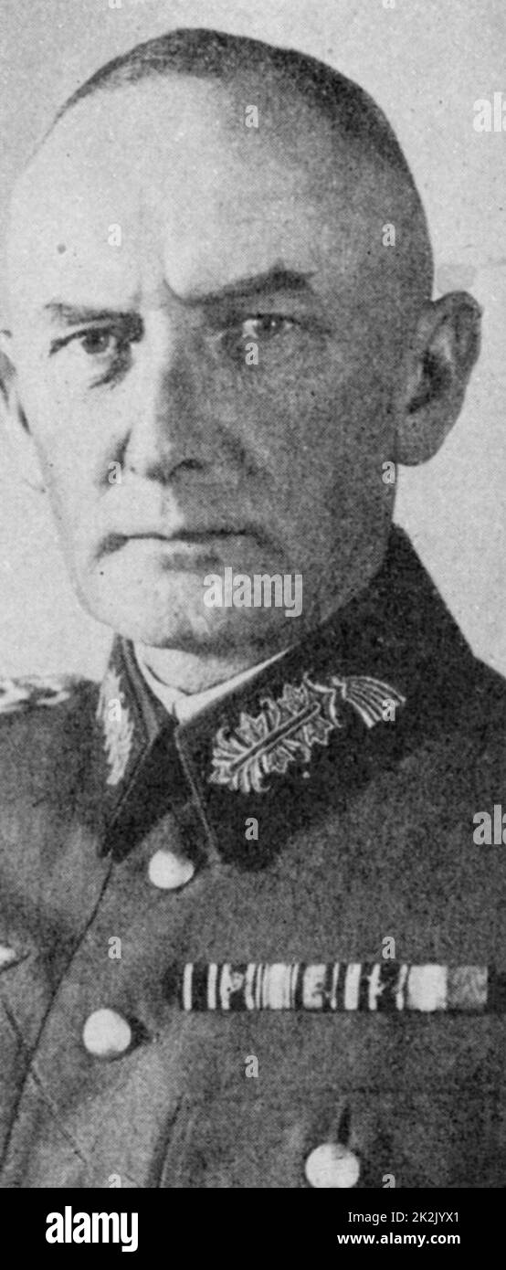 Allgemeine Erwin von Witzleben (1881-1944), deutscher Offizier. Am 14. Juni 1940 seine Armee durch Frankreich die Maginot-linie brach. Versucht, für schuldig befunden und 7. August 1944 ausgeführt, verwickelt in Stauffenberg plot, Hitler zu ermorden. Stockfoto