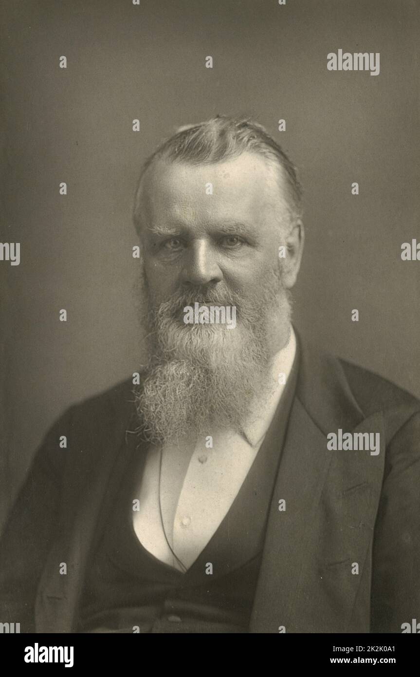 'Henry Morley (1822-1894) englischer Autor und Redakteur, Professor für Englische Literatur am University College London 1865-1889, im Bild c1890. Der bengalische Universalgelehrte Rabindranath Tagore war einer von Morleys Schülern.“ Stockfoto