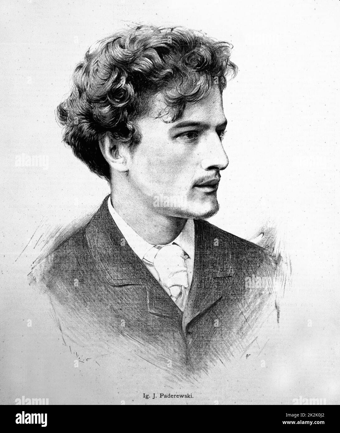 Ignacy Jan Paderewski 1860 – 1941. Polnischer Pianist, Diplomat, Ministerpräsident Polens. Stockfoto