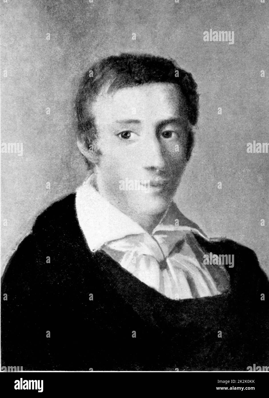 Frédéric François Chopin, 1810 - 1849), polnischer Komponist und Pianist. Porträt des jungen Chopin von Mieroszewski Ambrozy (1802-1884) vom 1829. Stockfoto