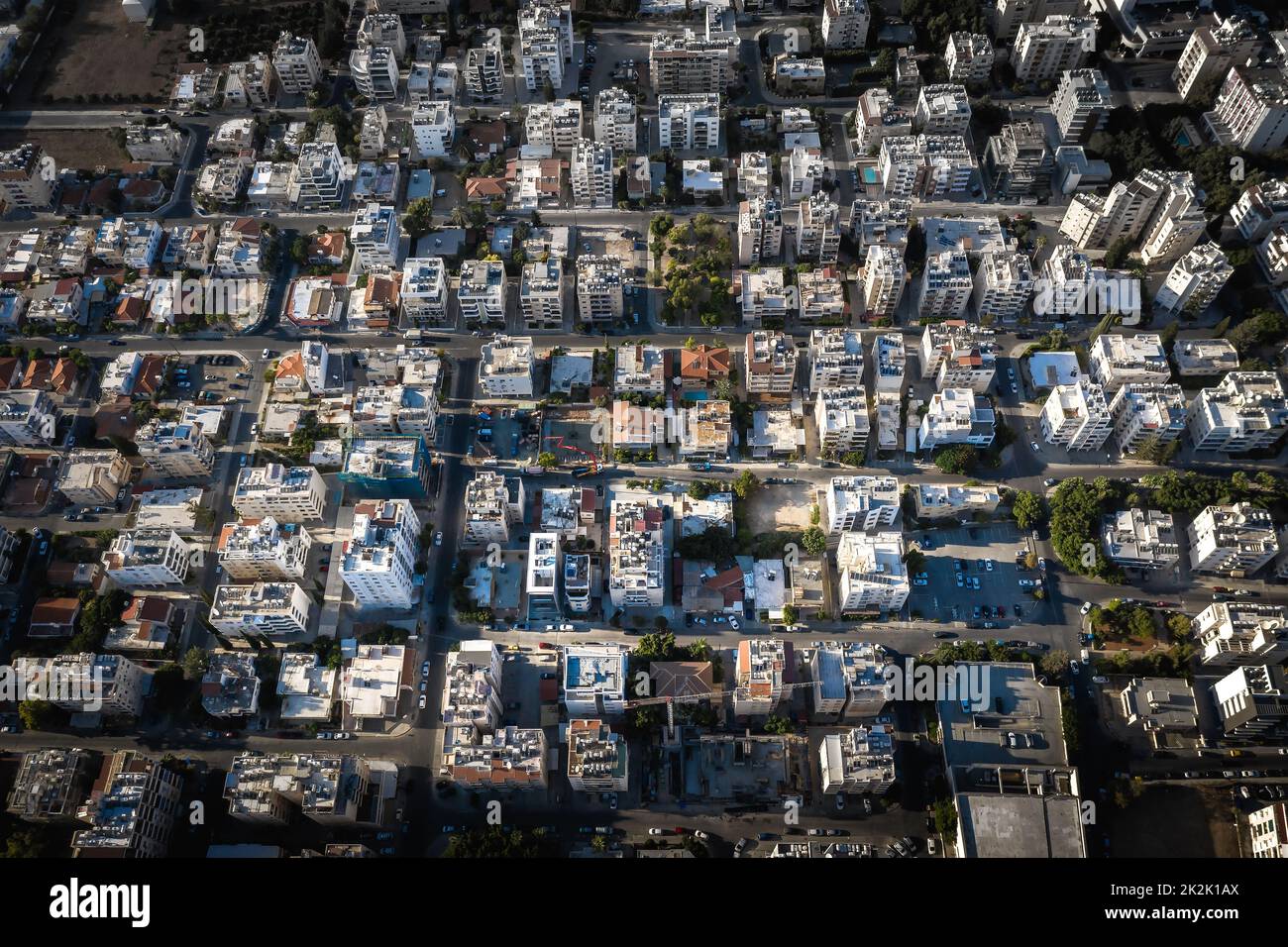 Blick auf das Wohngebiet von Limassol, Zypern Stockfoto