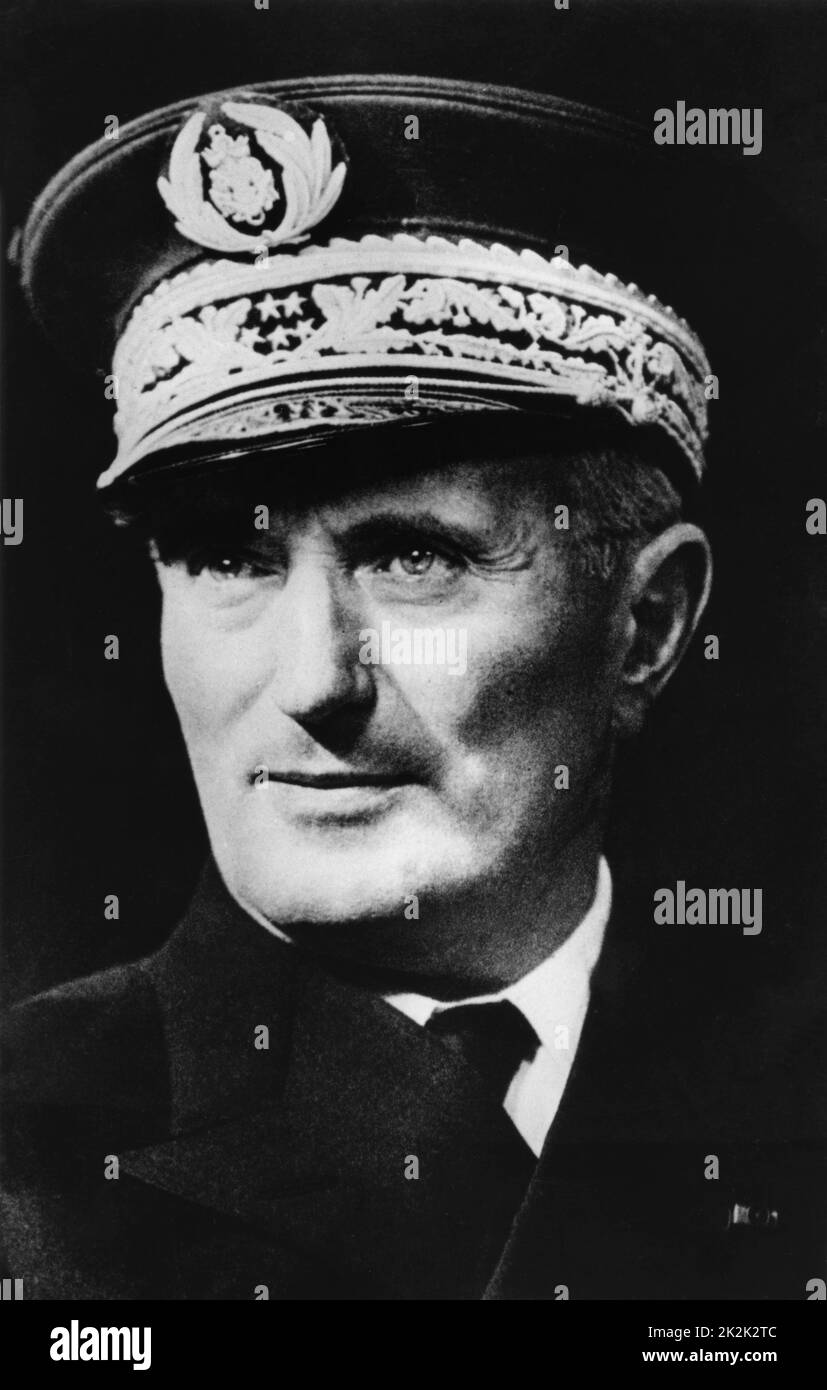 Französischer Admiral und Politiker François Darlan, 1939. Stockfoto