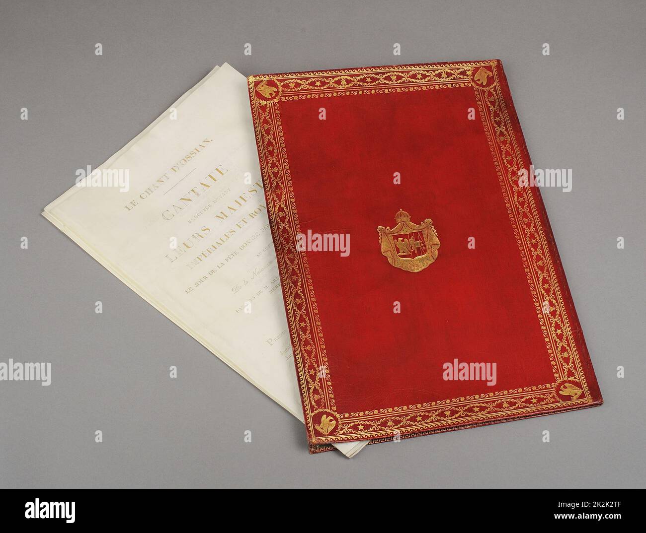 Paer Cantata Musikhandschrift mit dem Wappen des Imperators Alberto Ricci Foto Stockfoto