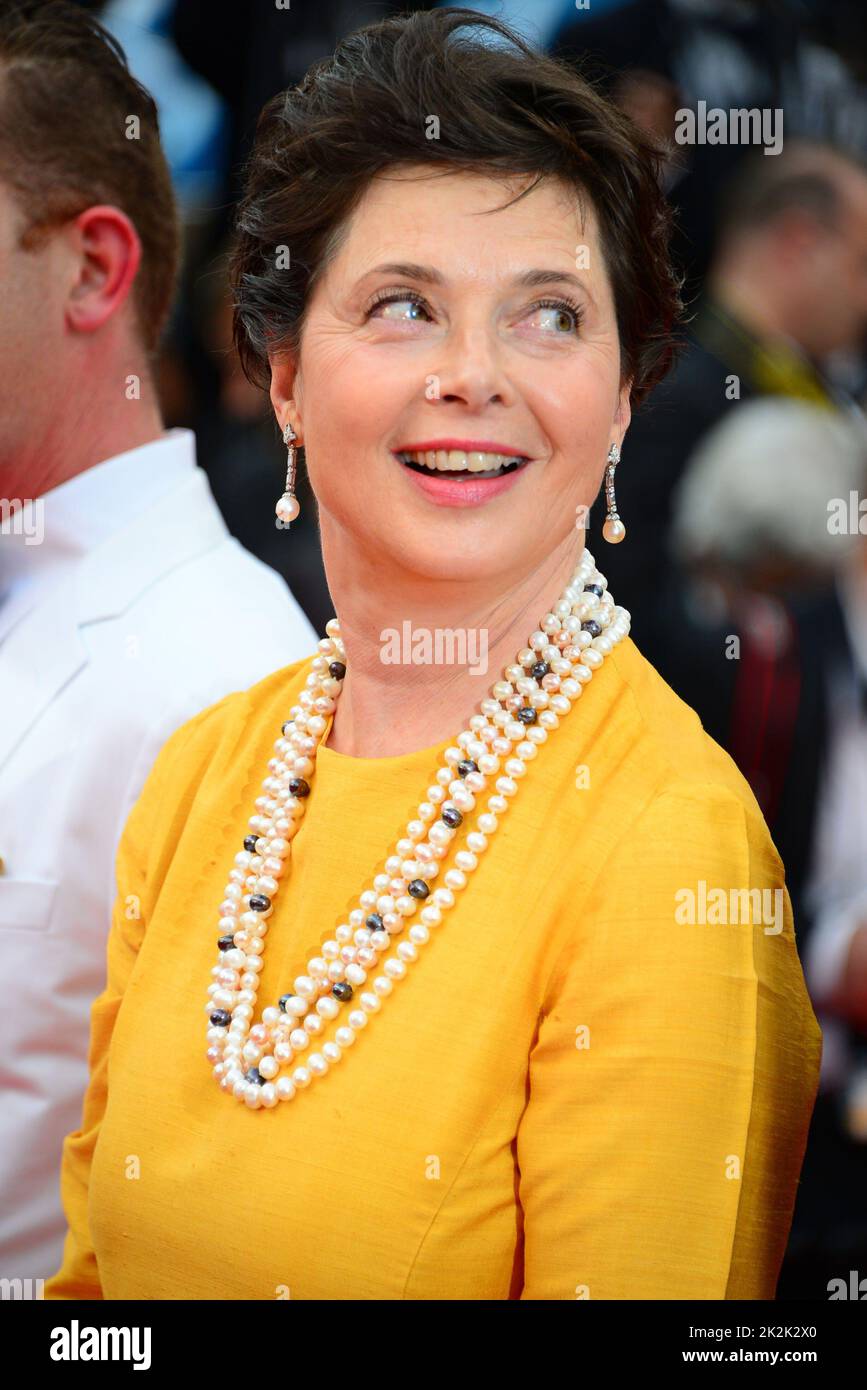 FESTIVAL DE CANNES 2015 MONTEE DES MARCHES FILM SICARIO ISABELLA ROSSELLINI Stockfoto