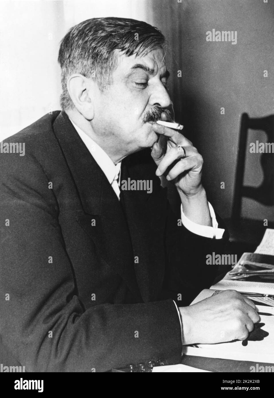 Pierre Laval, französischer Staatsmann, Vizepräsident des Rates des Vichy-Regimes während des Zweiten Weltkriegs. 1940 Stockfoto