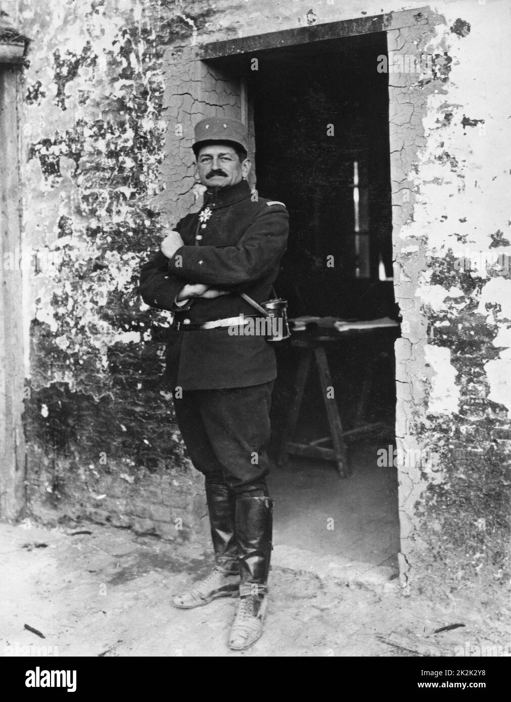 General Charles Mangin bei Maroeuil, Pas-de-Calais, im Jahr 1915. Stockfoto
