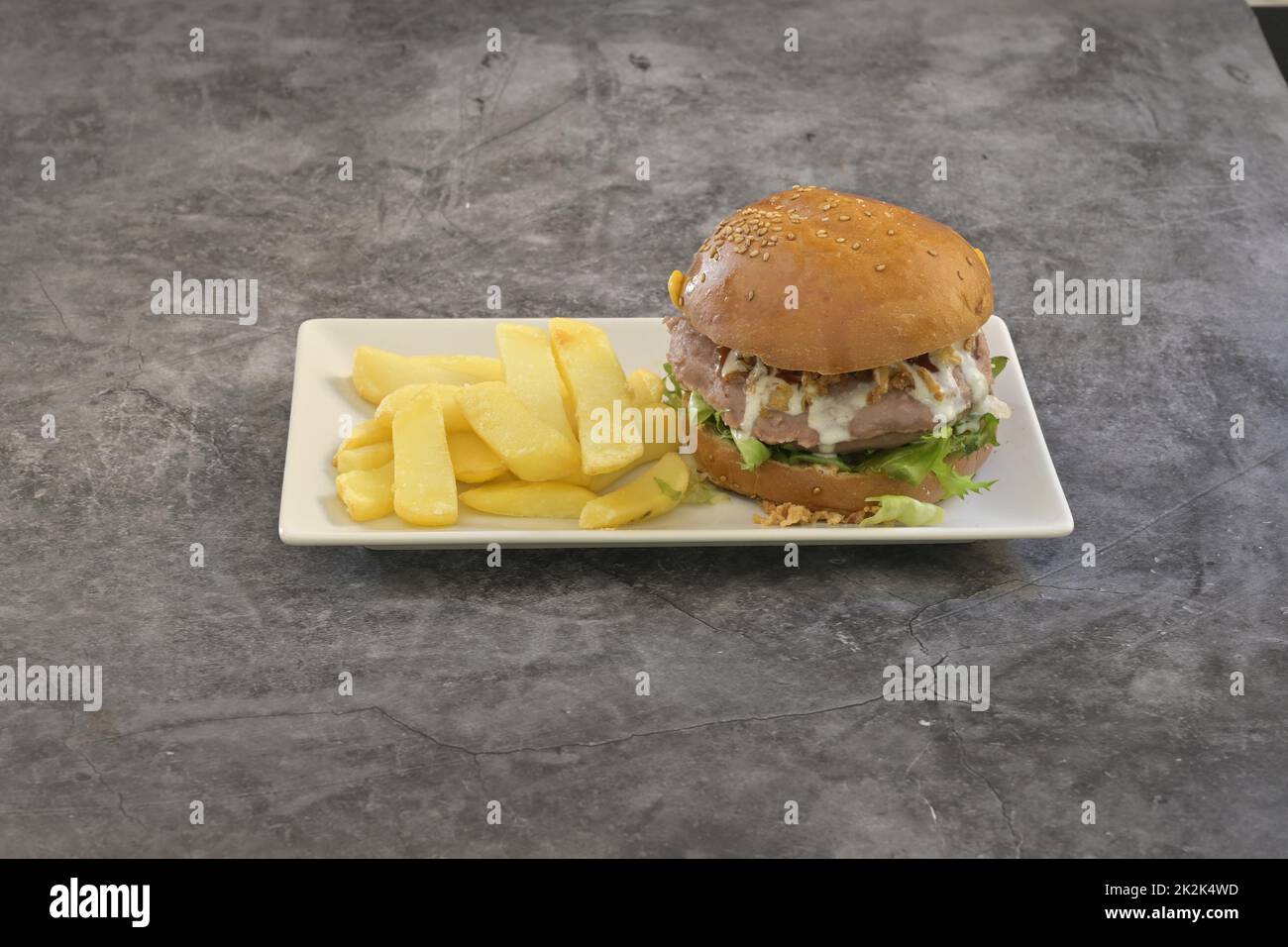 Verschiedene amerikanische Gerichte Stockfoto