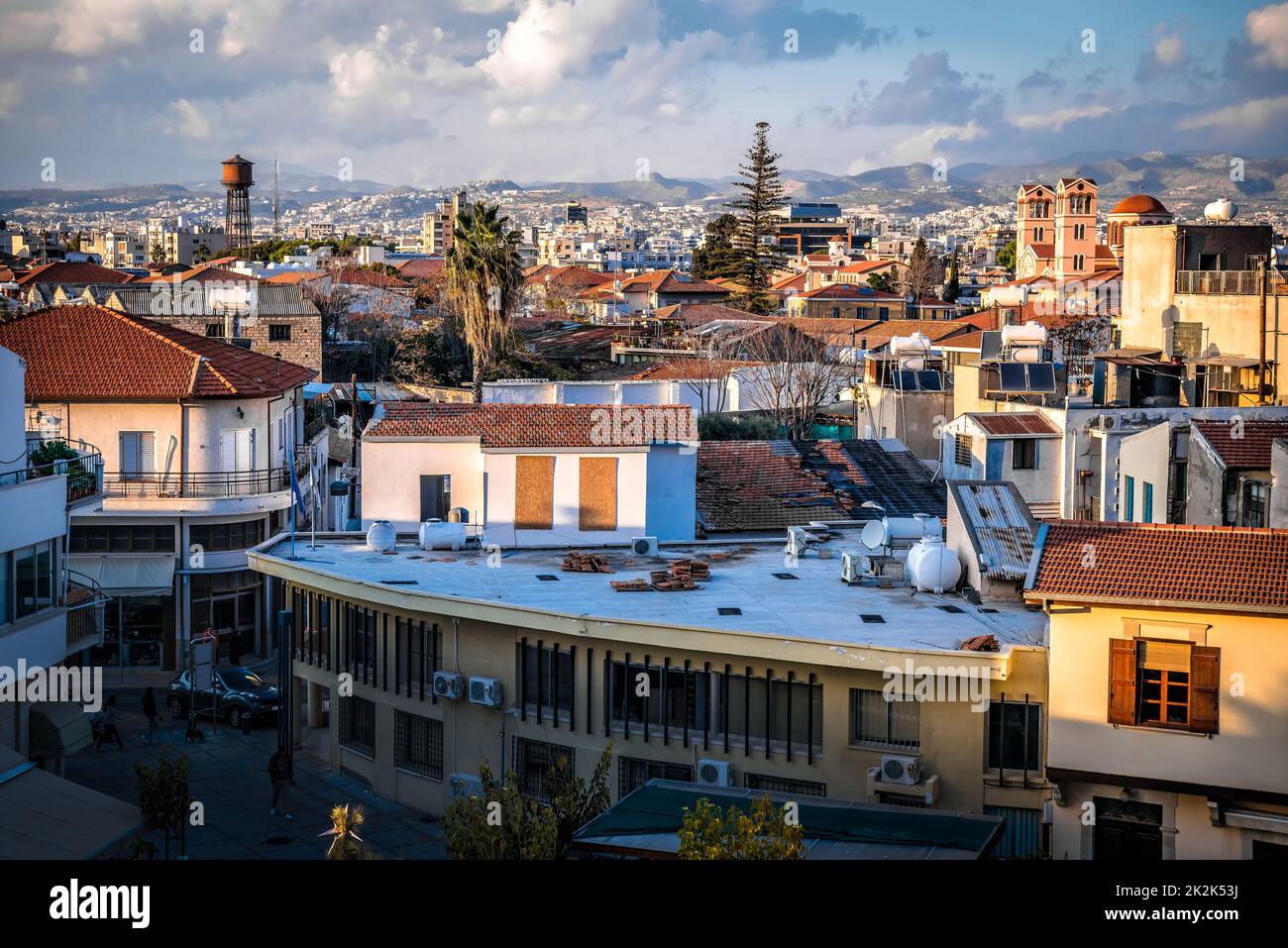 Blick auf die Altstadt von Limassol. Zypern Stockfoto