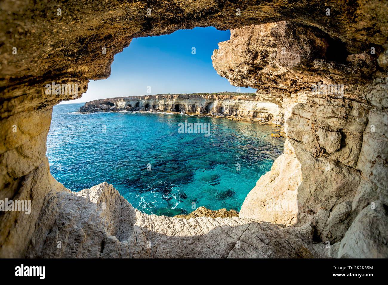 Sea Caves in der Nähe von Ayia Napa, Zypern Stockfoto
