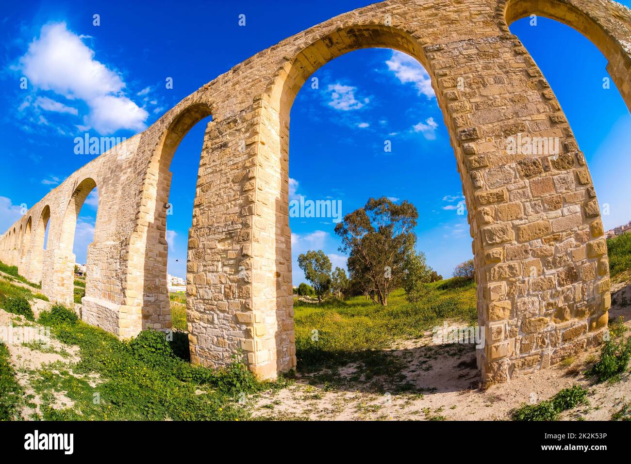 Kamares Aqueduct, Larnaca, Zypern Stockfoto