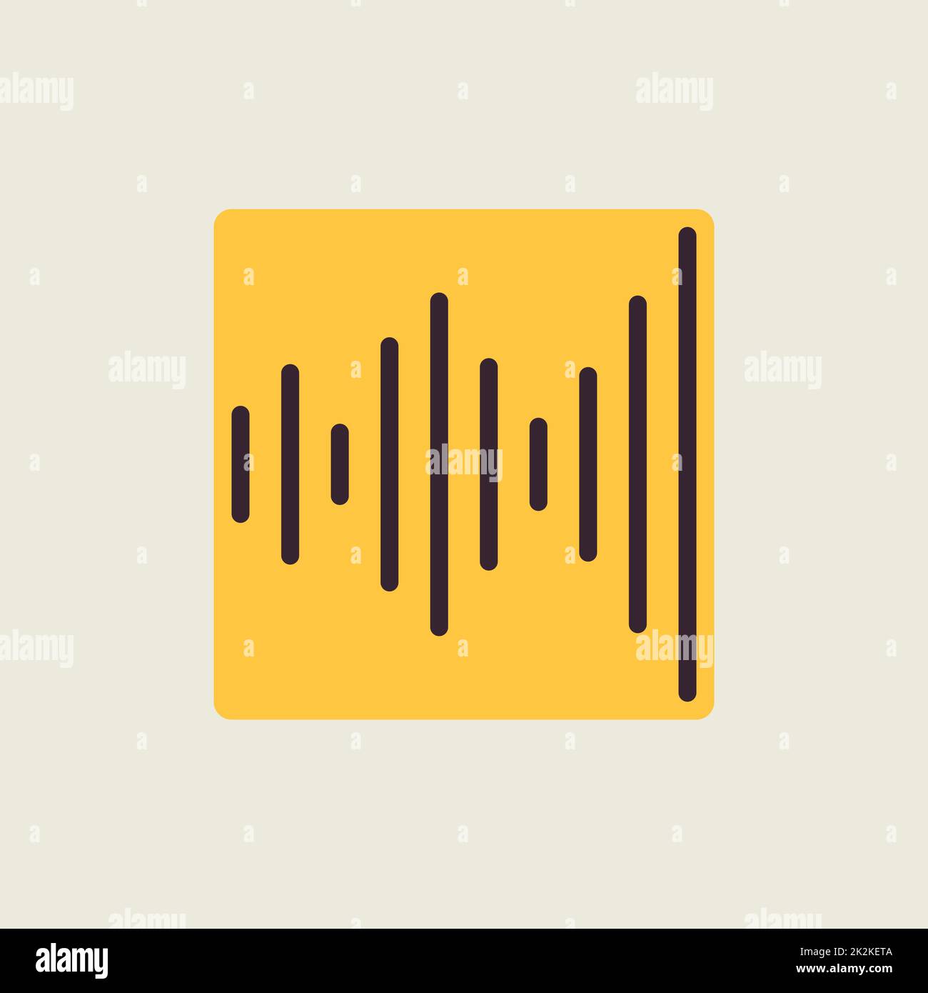 Equalizer, Frequenzvektorsymbol. Audiosignal Stockfoto