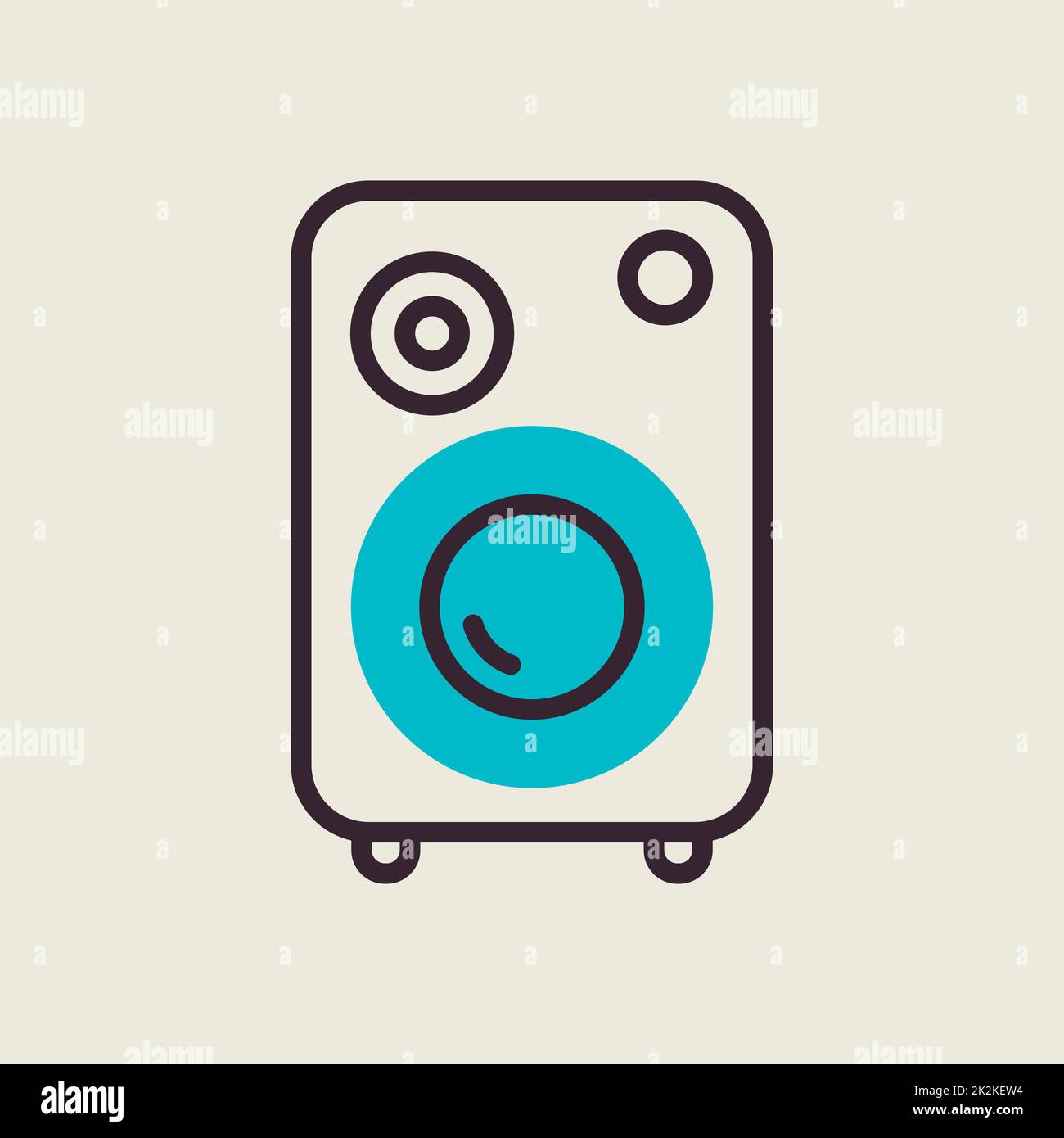 Symbol für Vektorgrafiken in der Musikspalte Stockfoto