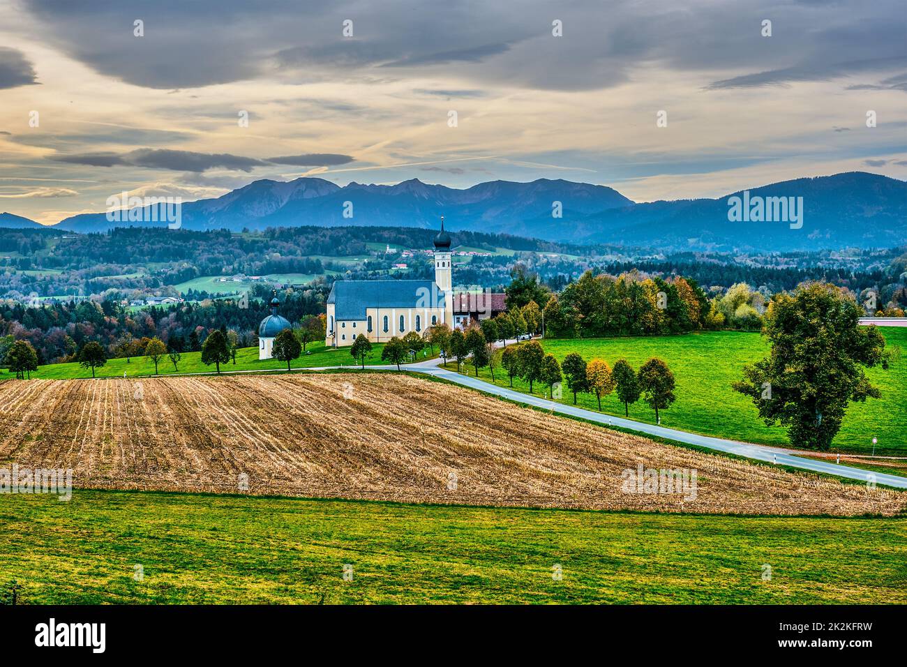 Kirche von Wildels, Irschenberg, Oberbayern, Deutschland Stockfoto