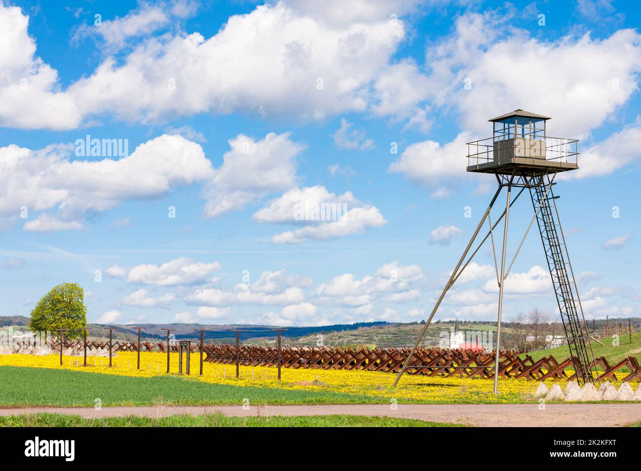 Reste von Eisernen Vorhängen in Satov, Südmähren, Tschechien Stockfoto