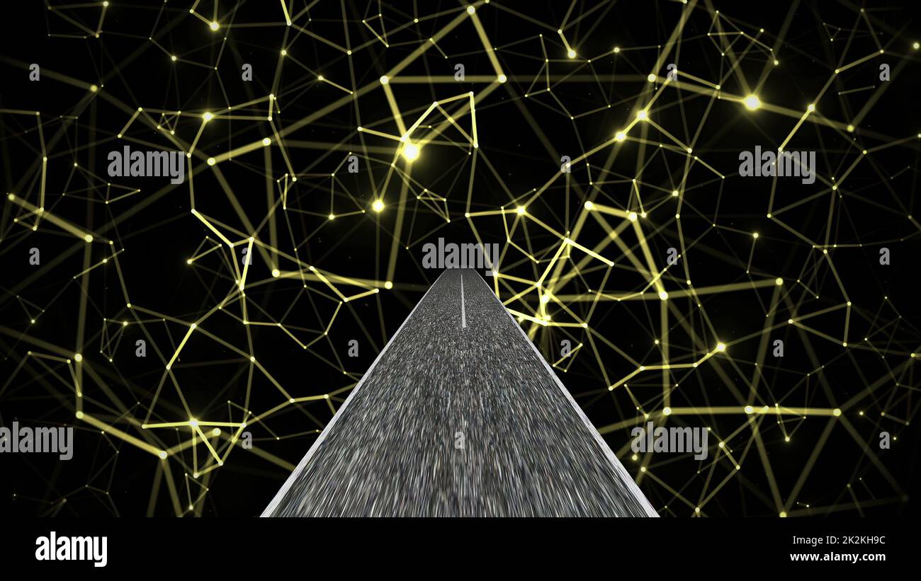 Fahrt durch die Welt der Technikwissenschaften und -Technik Stockfoto