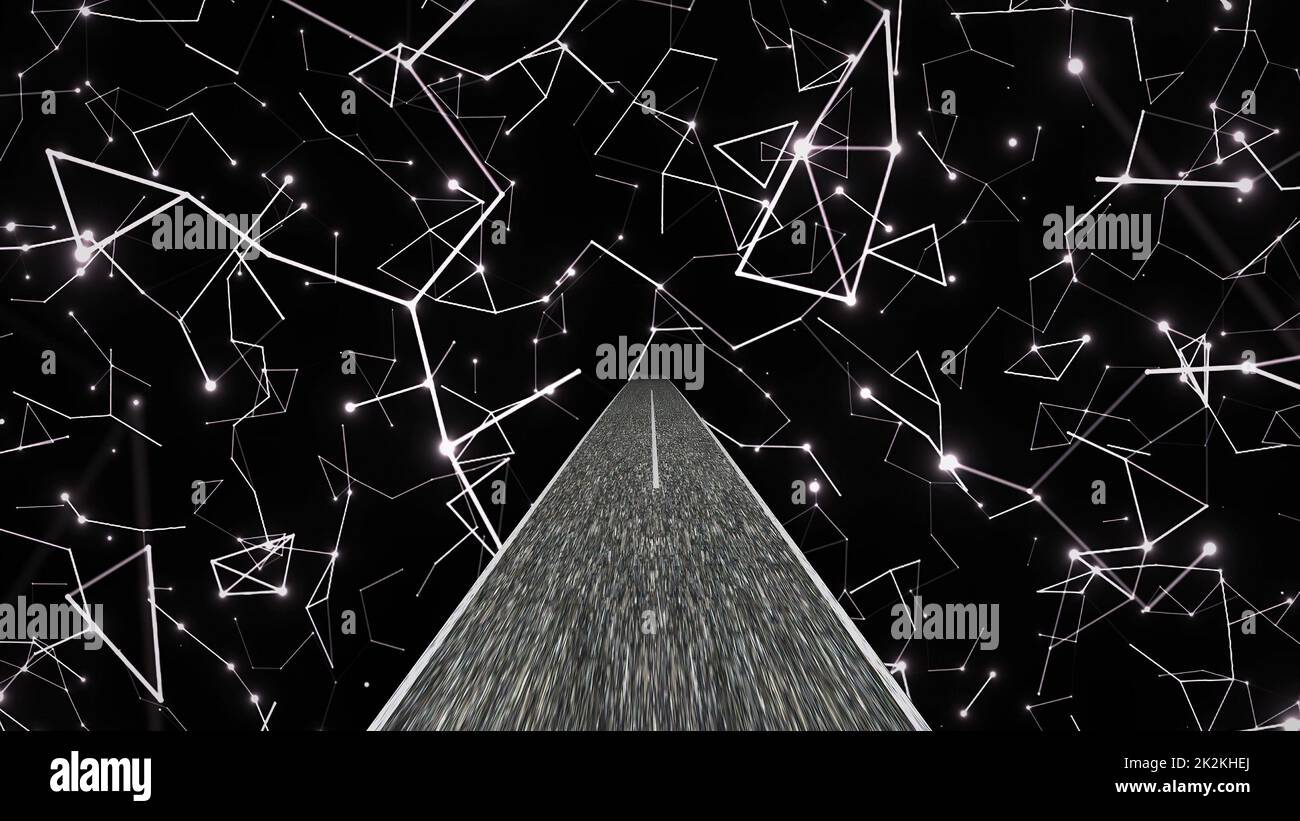 Fahrt durch die Welt der Technikwissenschaften und -Technik Stockfoto