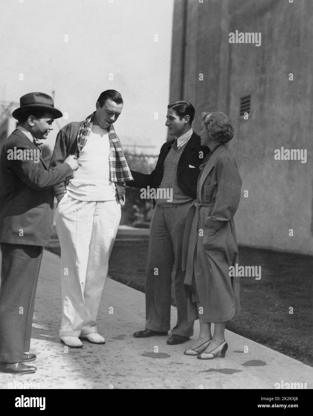 Edward G. Robinson, Robert Florey, Geneviève Tobin 1928 Stockfoto