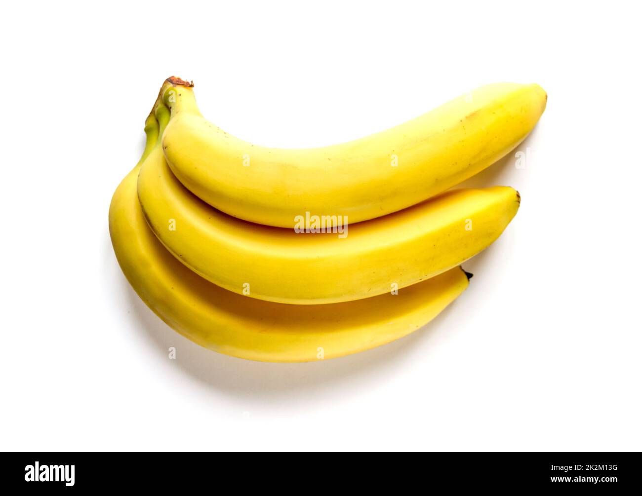 Bündel Bananen isoliert auf weißem Hintergrund Stockfoto