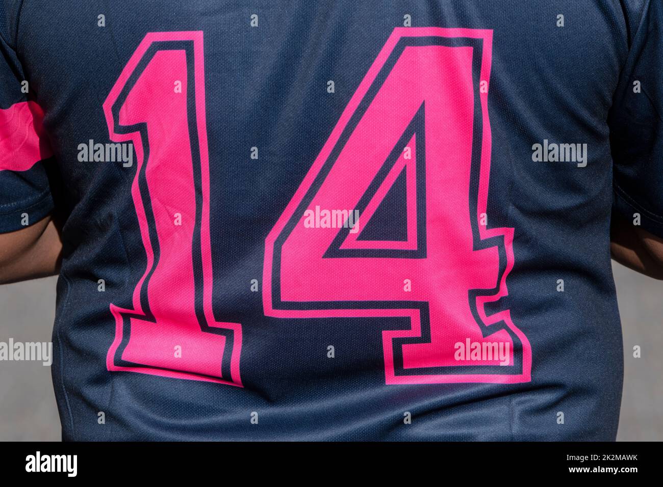 Backside T-Shirt Number 14 bei Amsterdam, Niederlande 21-9-2022 Stockfoto