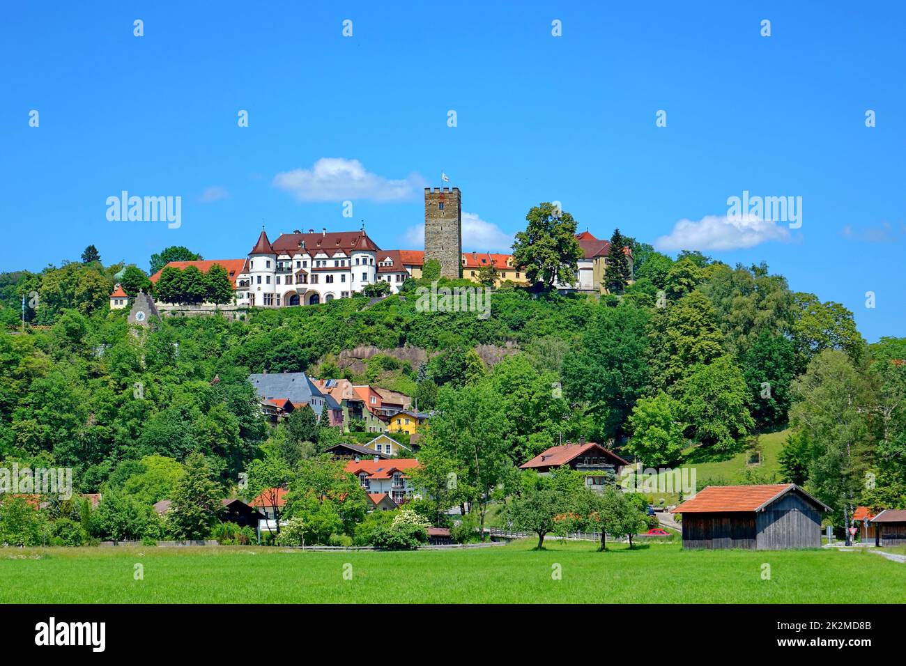 Bayern, Oberbayern, Neubeuern, Bezirk Rosenheim, historischer Ort, Trip, die Chiemgau-Alpen Stockfoto