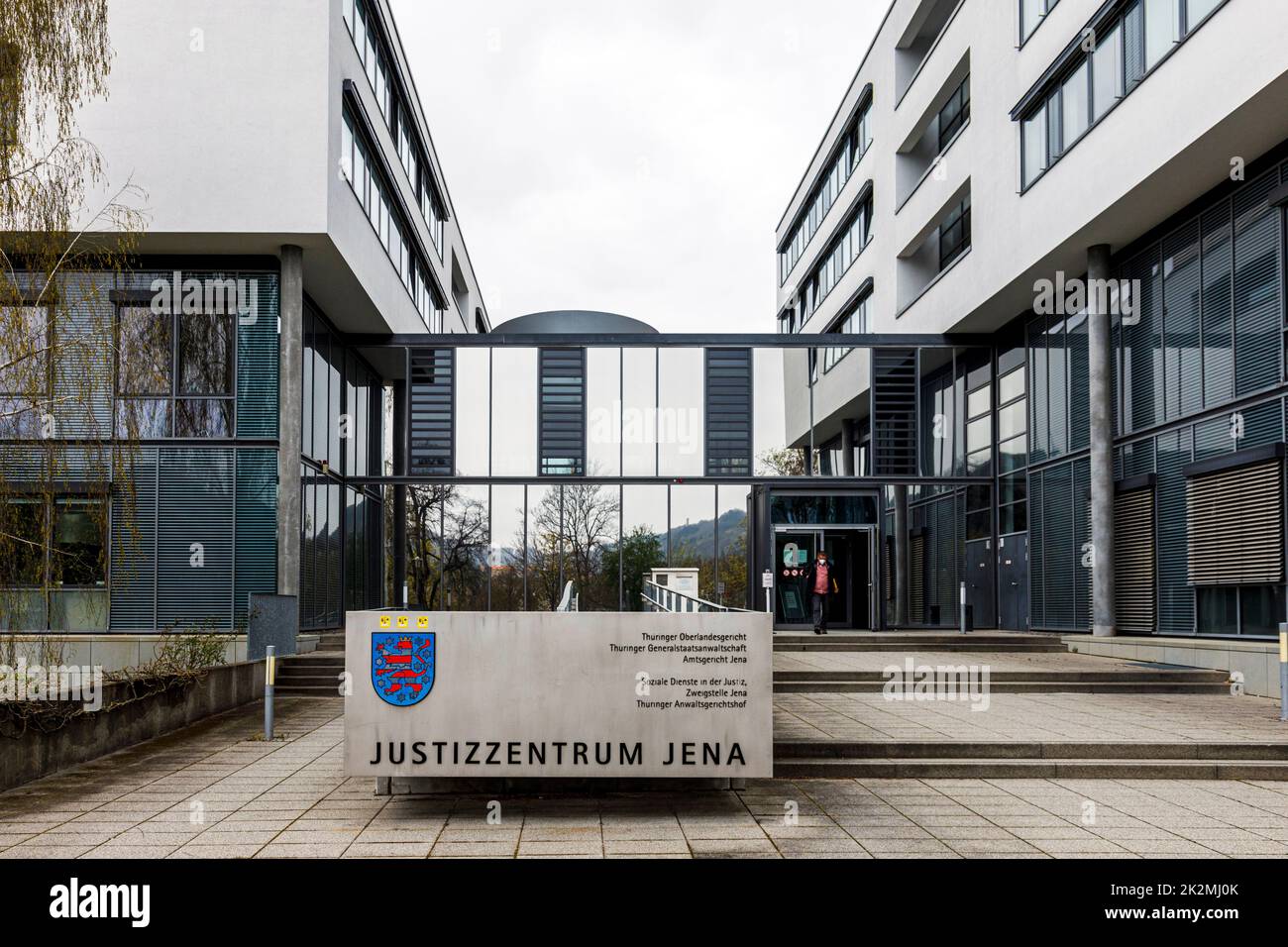 Jena Justice Center mit höherem Regionalgericht, Generalstaatsanwaltschaft, Bezirksgericht und Juristengericht Stockfoto