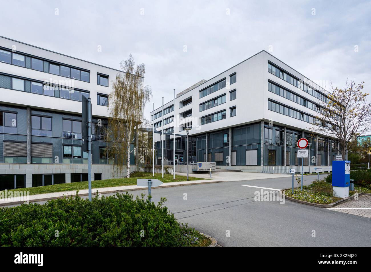 Jena Justice Center mit höherem Regionalgericht, Generalstaatsanwaltschaft, Bezirksgericht und Juristengericht Stockfoto