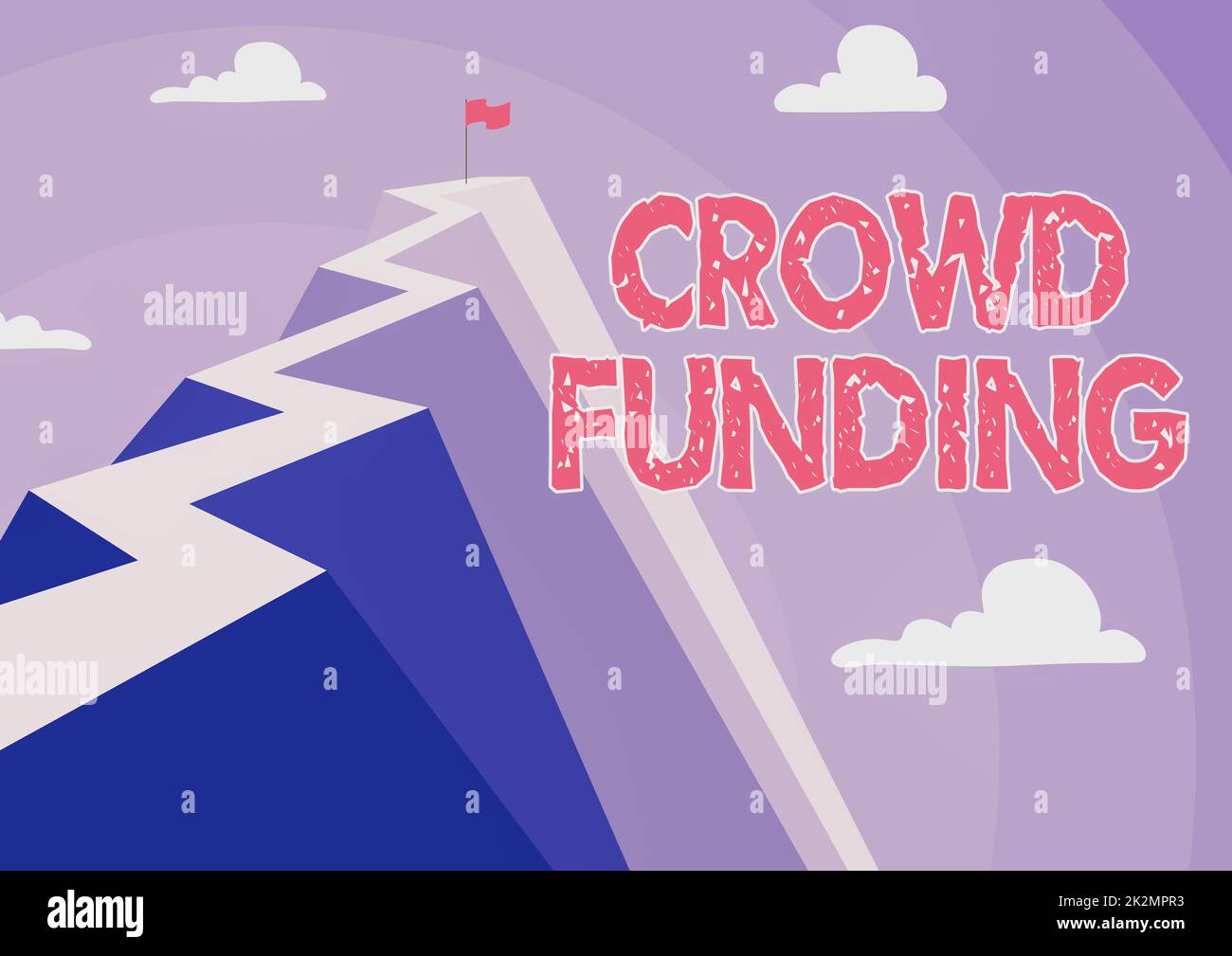 Konzeptionelle Präsentation Crowd Funding. Konzeptfoto Fundraising