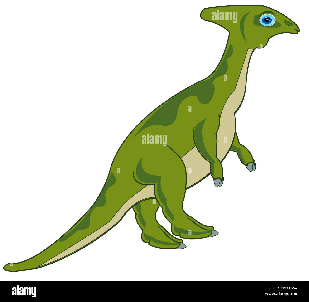 Vektordarstellung des karikaturerloschenen prähistorischen Tierdinosauriers Stockfoto