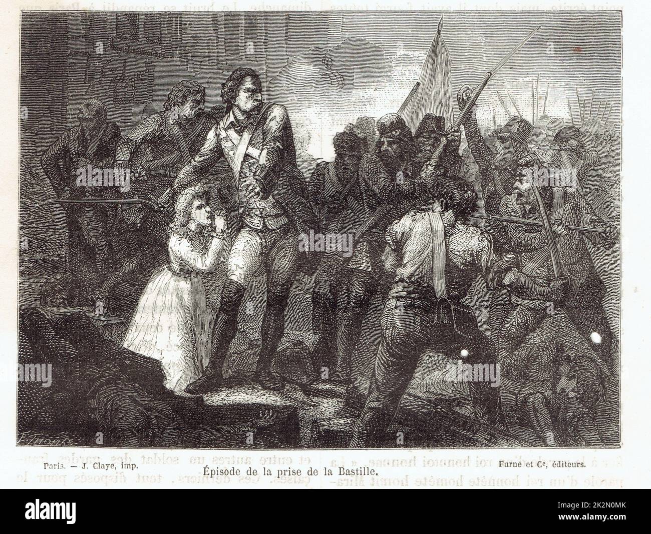 Révolution Francise : prise de la Bastille Stockfoto