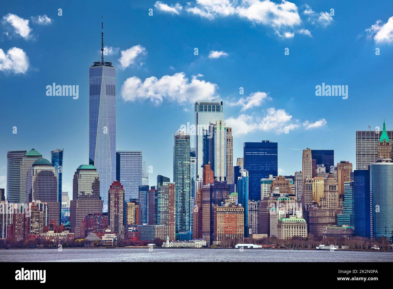 Blick auf die Skyline von New York City Stockfoto