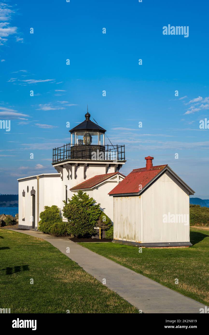 Zeigen Sie keine Point Lighthouse, Hansville, Washington, USA Stockfoto