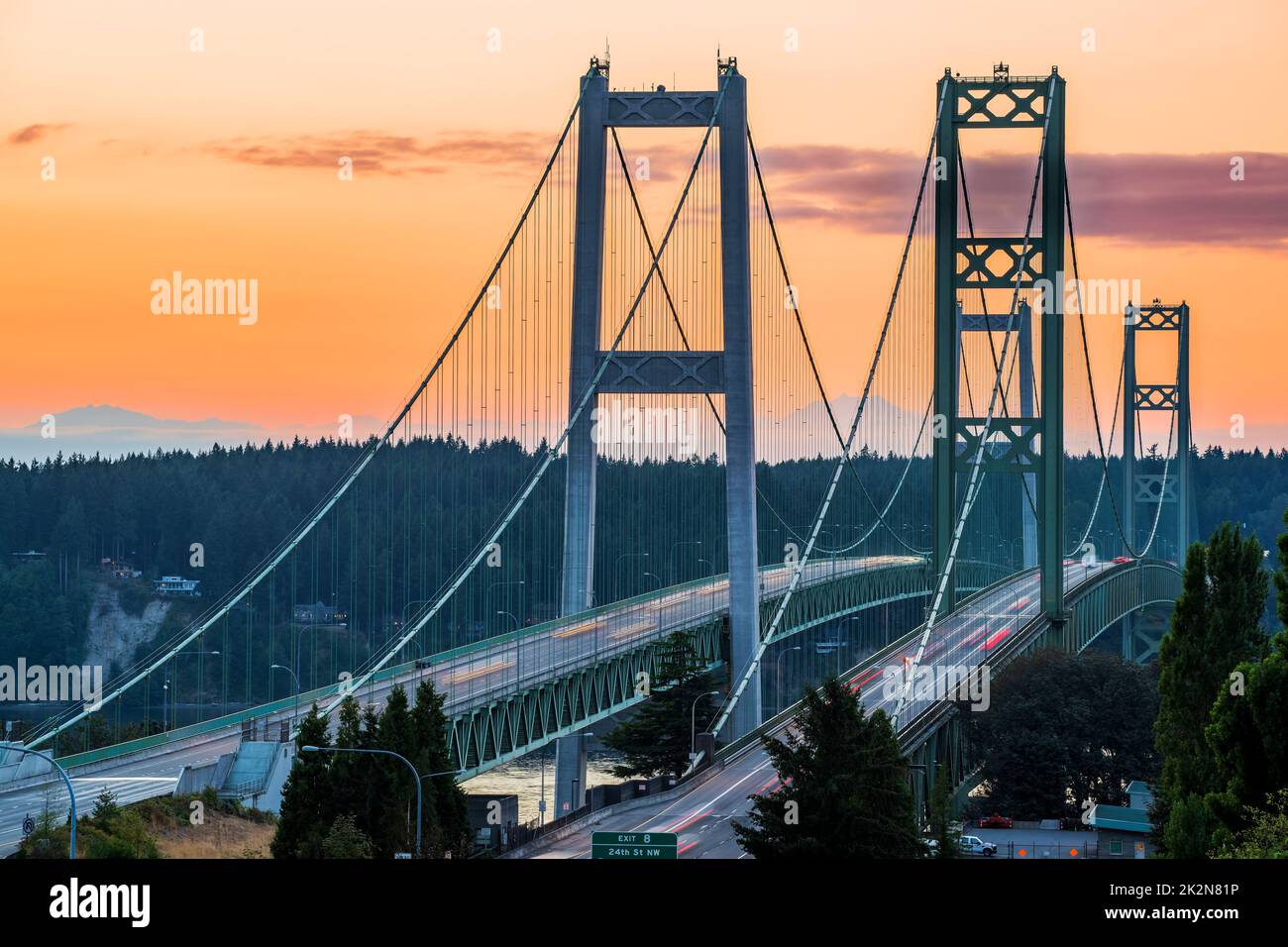 Tacoma Narrows Bridge, Tacoma, Washington, USA Stockfoto