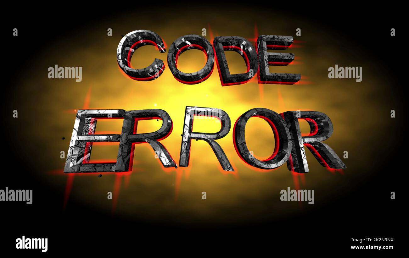 Code-Fehlertext über grunge-Hintergrund Stockfoto