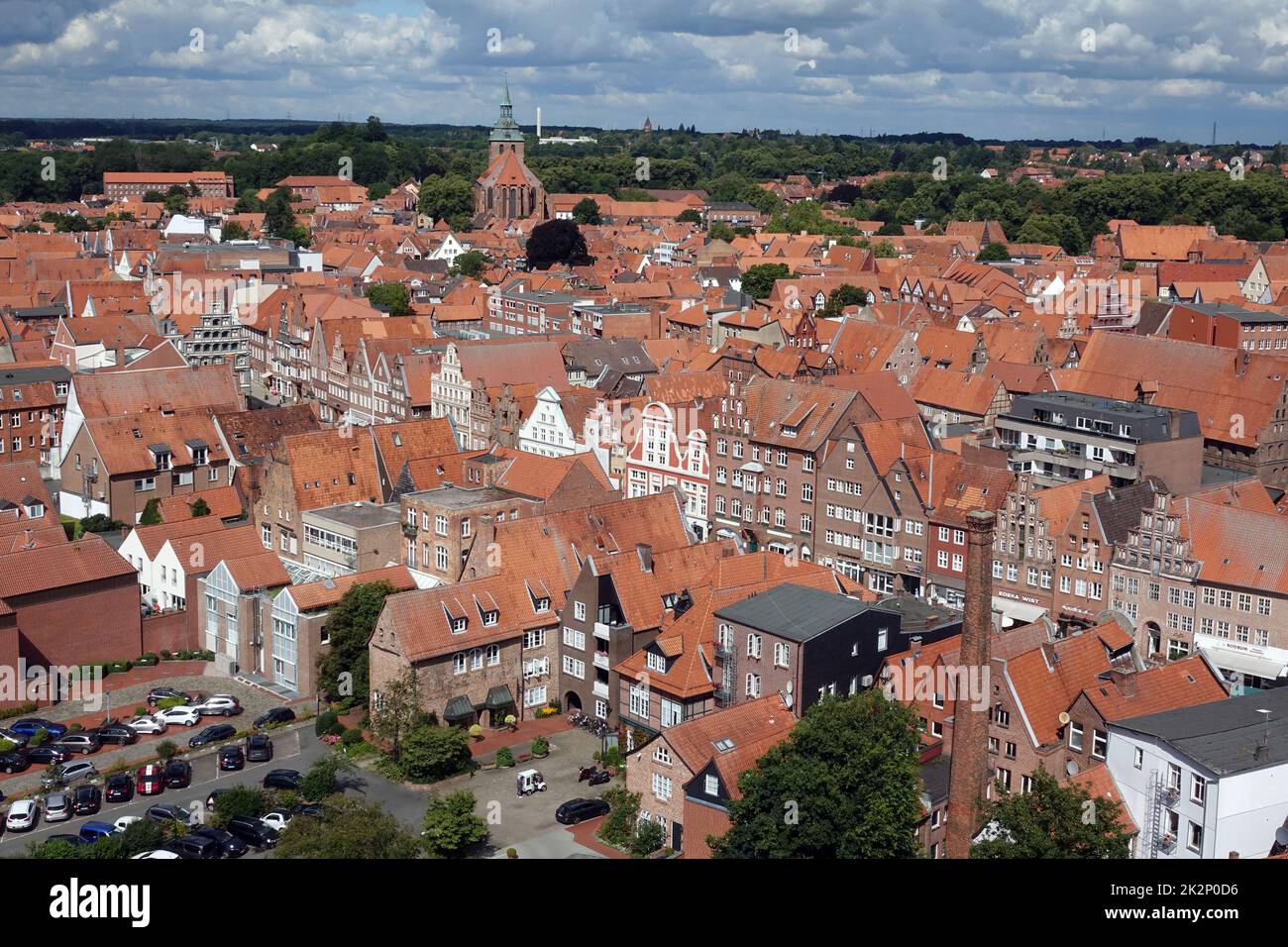 Blick auf LÃ¼neburg Stockfoto