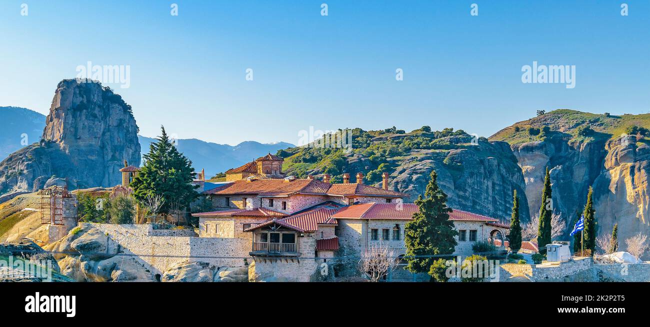 Kloster der Heiligen Dreifaltigkeit, Meteora, Griechenland Stockfoto