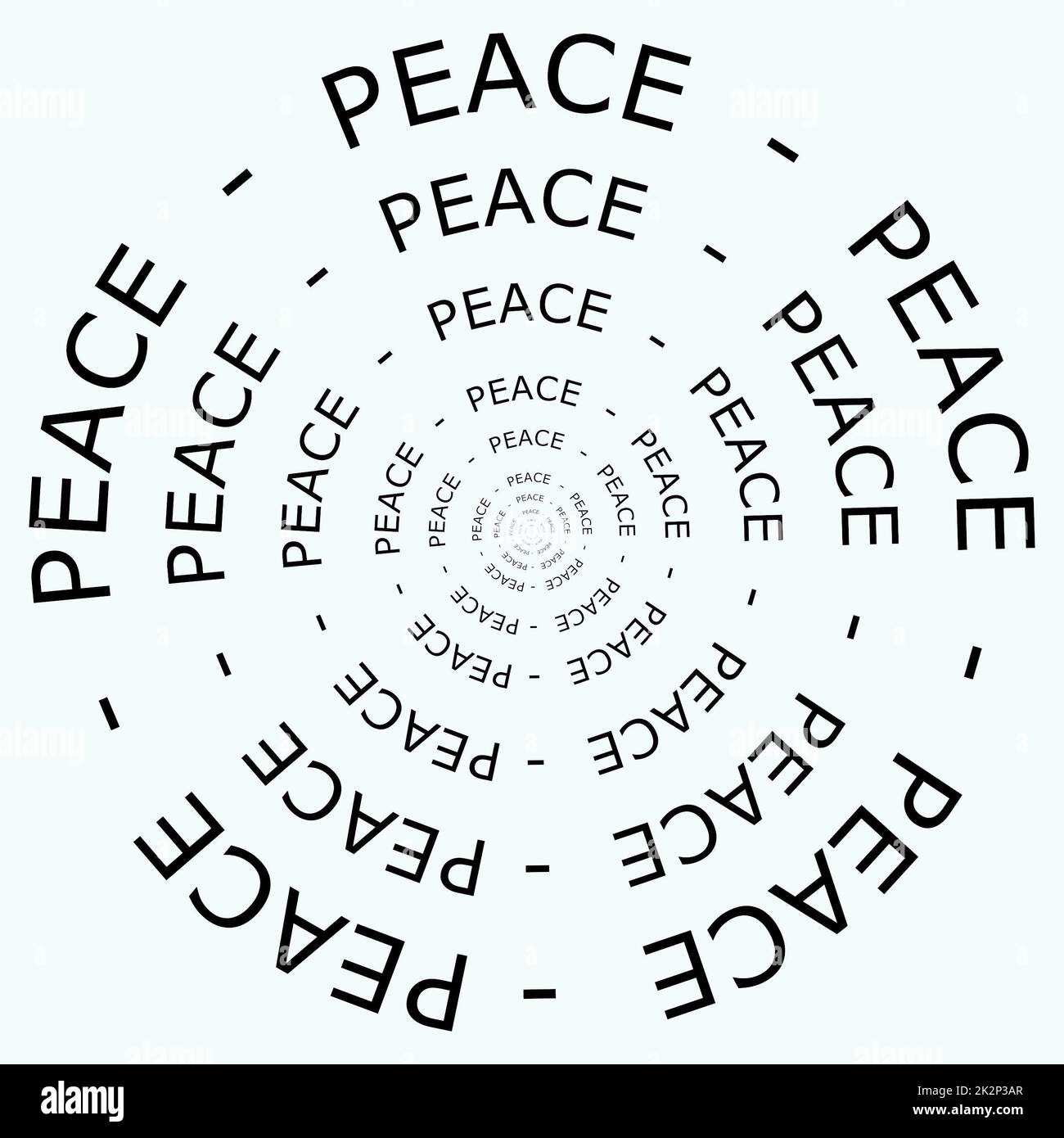 Peace Wordcloud auf weißem Hintergrund â€“ Illustration Stockfoto