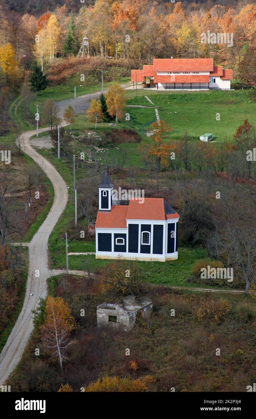 Kapelle des Hl. Johannes und Paulus in Gora, Kroatien Stockfoto