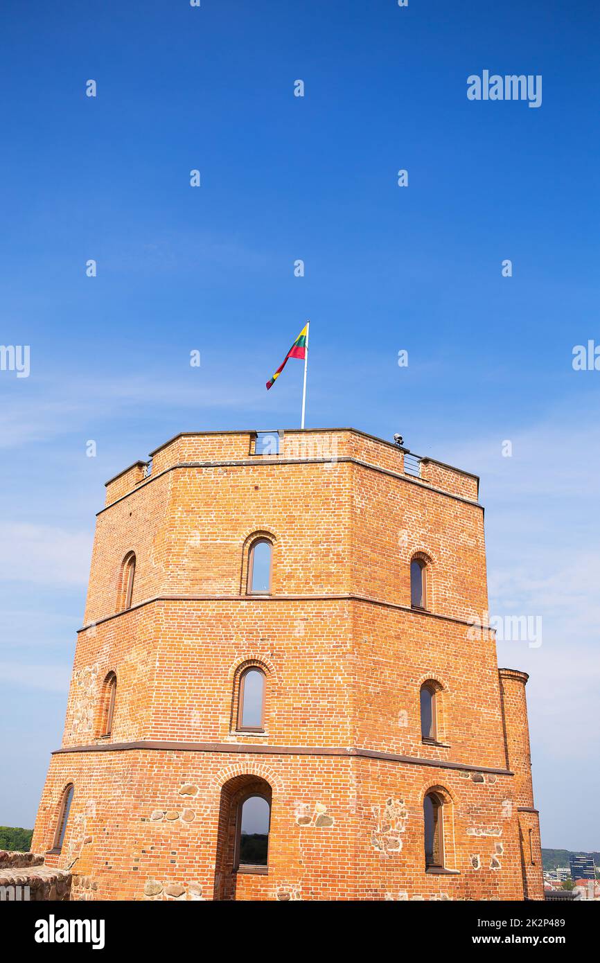 Turm von Gediminas in Vilnius. Historisches Wahrzeichen der Stadt Vilnius und Litauen selbst Stockfoto