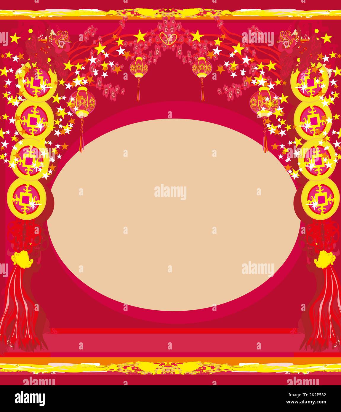 Chinese New Year Karte Stockfoto