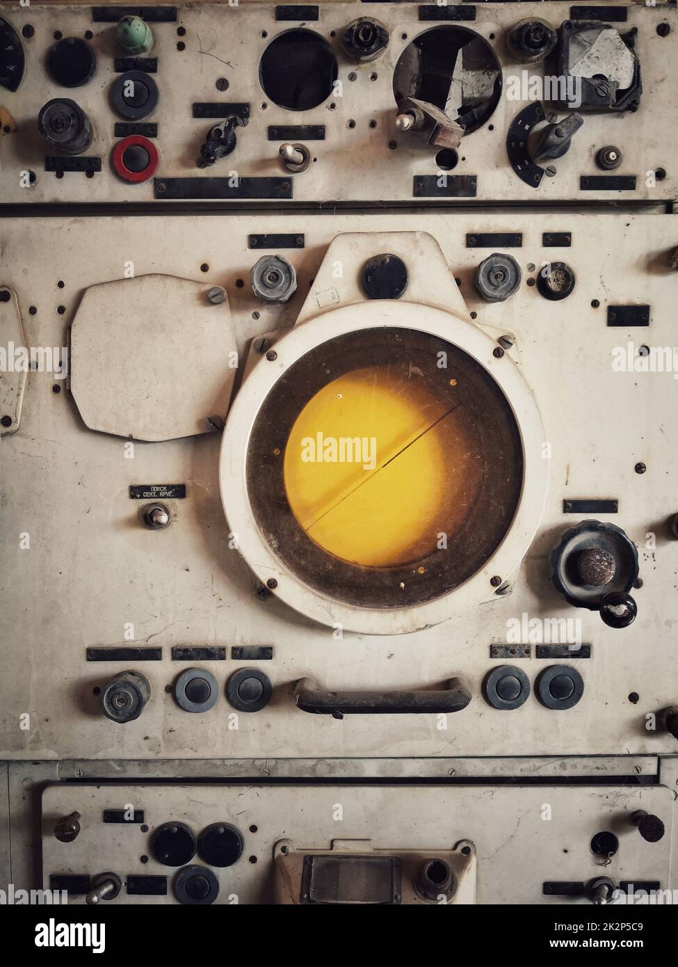 Vintage Schalter Bedienfeld mit vielen Tasten Stockfoto