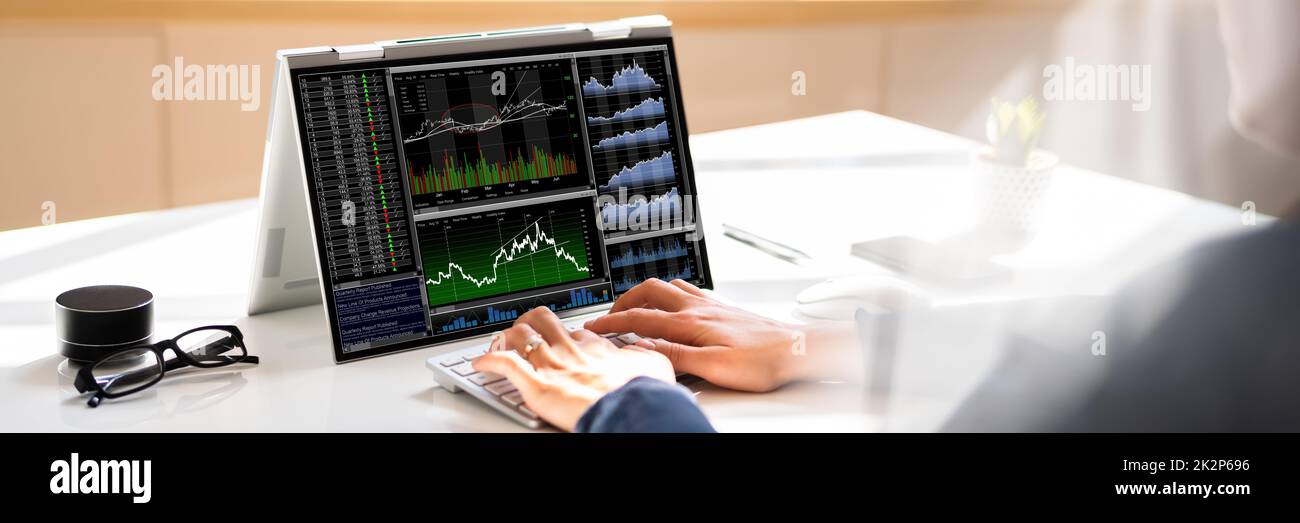 Börsenhandel-App Für Aktienmakler Stockfoto