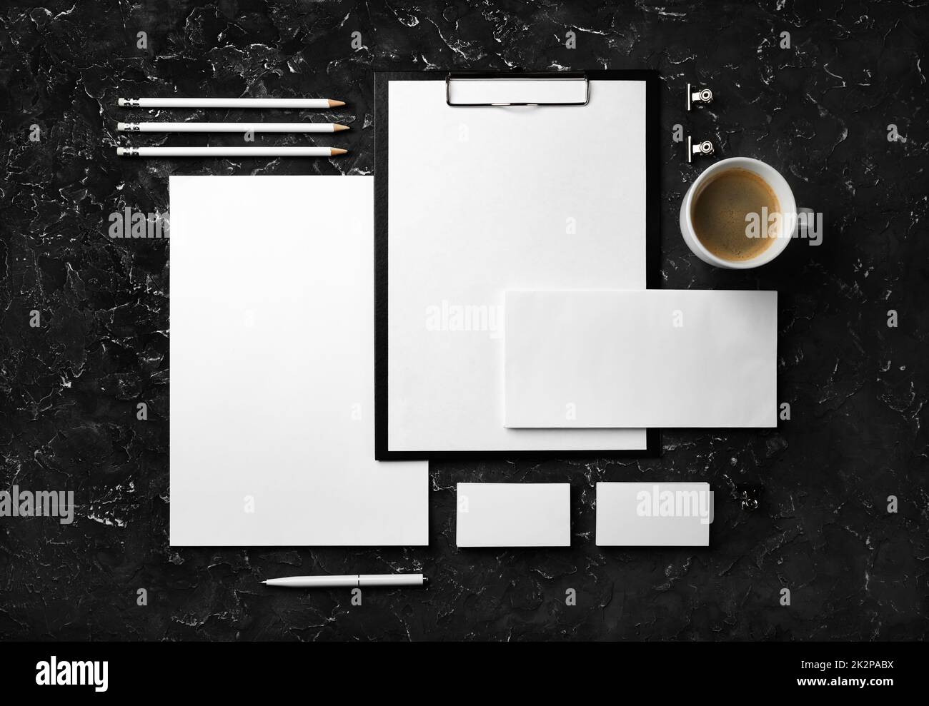 Branding Schreibwaren mockup Stockfoto