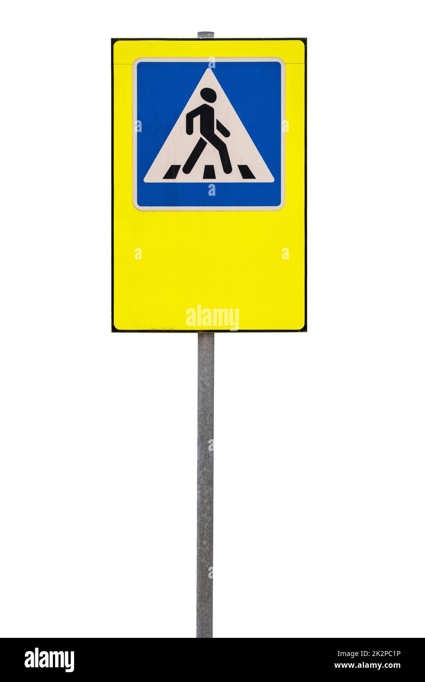 Fußgängerüberweg, Straßenschild Stockfoto