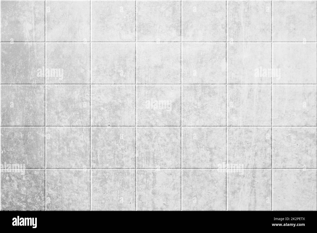 Schmutzige weiße graue Wand mit Fliesen Stockfoto